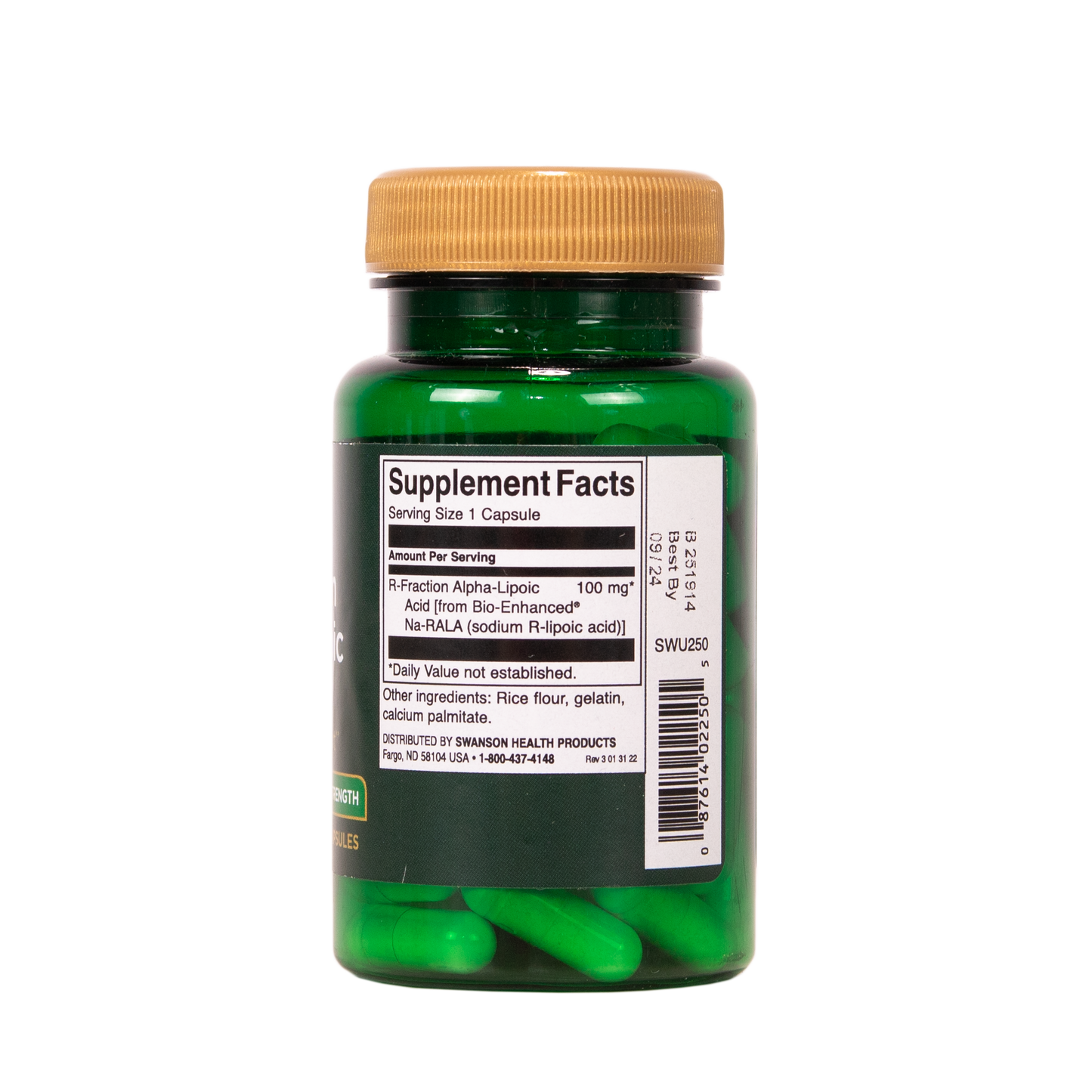 SWANSON R-Fraction alfalipoiinihappo 100 mg 60 kapselia w2w terveys ja hyvinvointi verkkokauppa