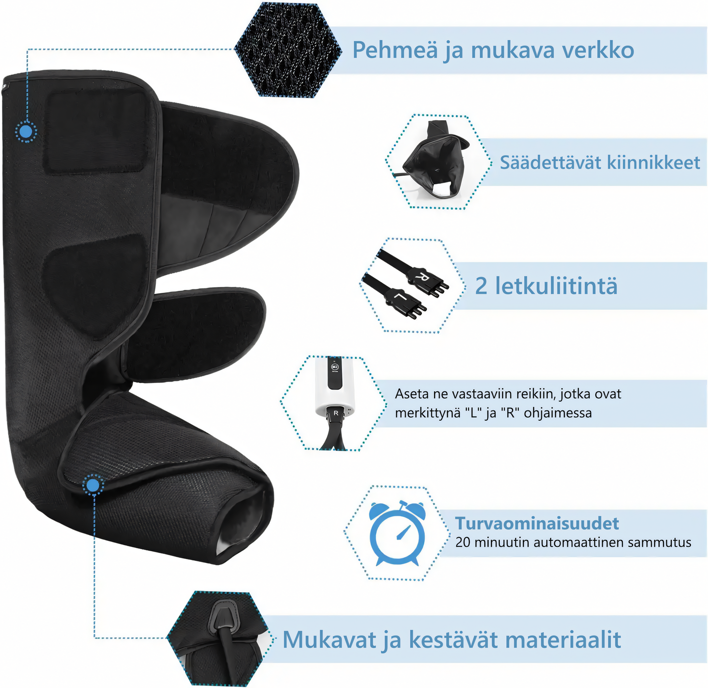 Kompressiolahkeet pohkeille ja jalkaterille S9002