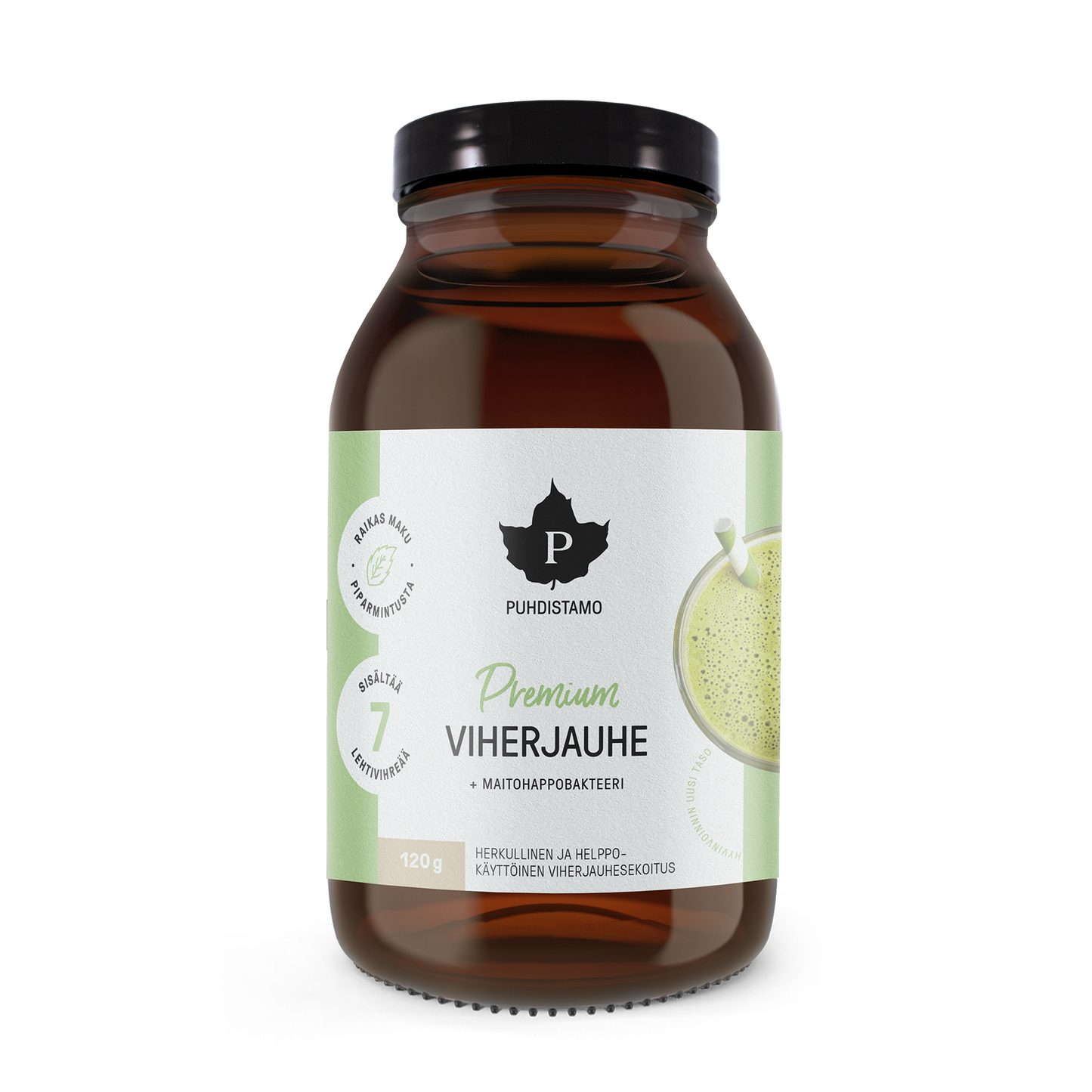 Premium Viherjauhe + Maitohappobakteeri 120g