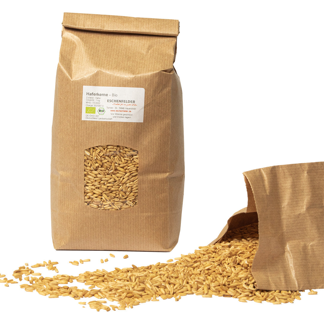 w2w terveys ja hyvinvointi Eschenfelder Kaura siemenet luomu 1 kg pusseissa siementen idätys
