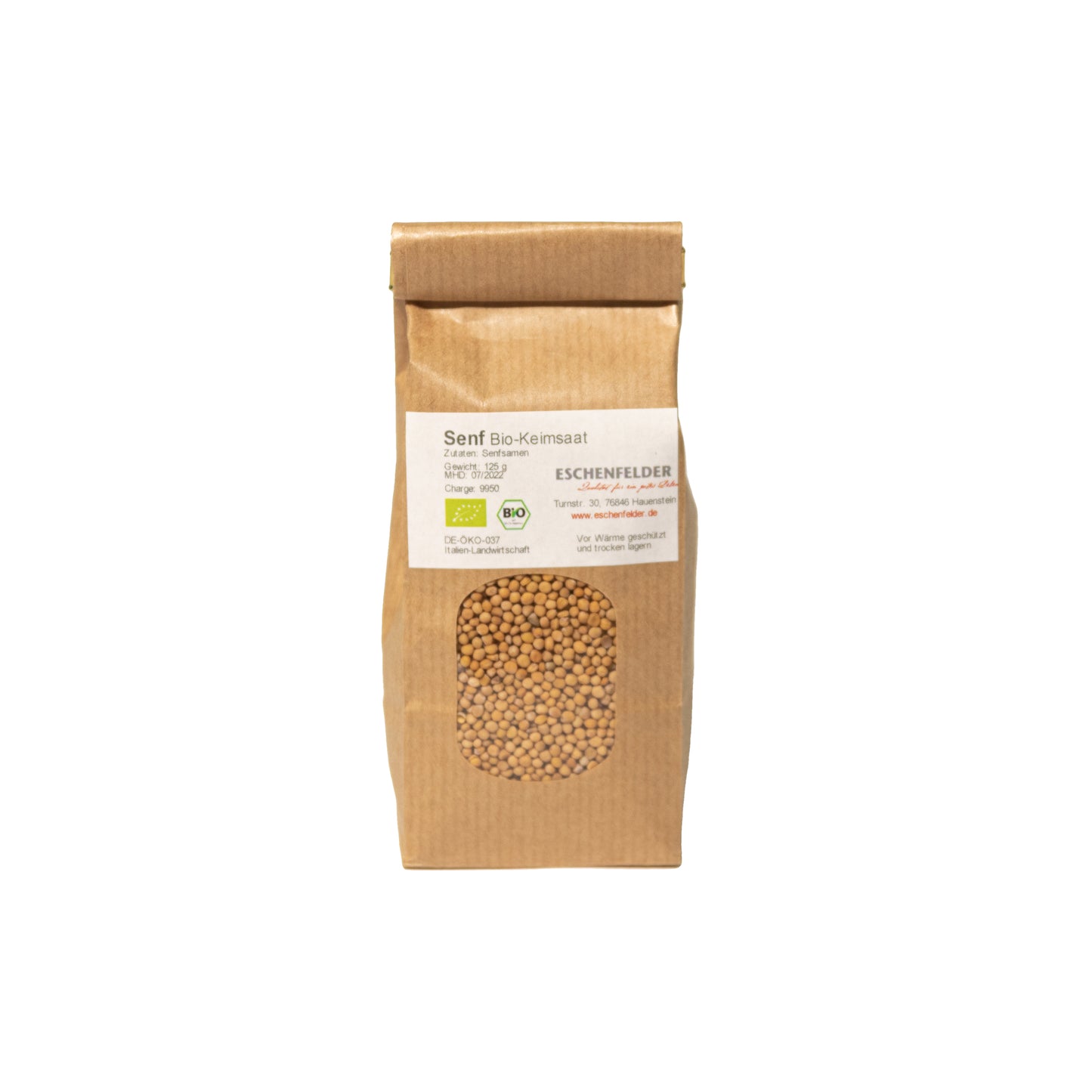 w2w terveys ja hyvinvointi Eschenfelder Sinappi siemenet luomu 125 g idut idätys