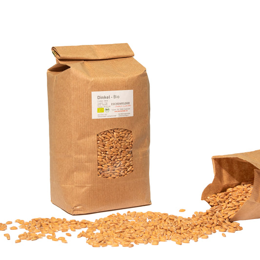 Eschenfelder luomu spelttisiemenet 1kg itämiseen ja terveelliseen ruokavalioon TerveysVoima verkkokaupasta