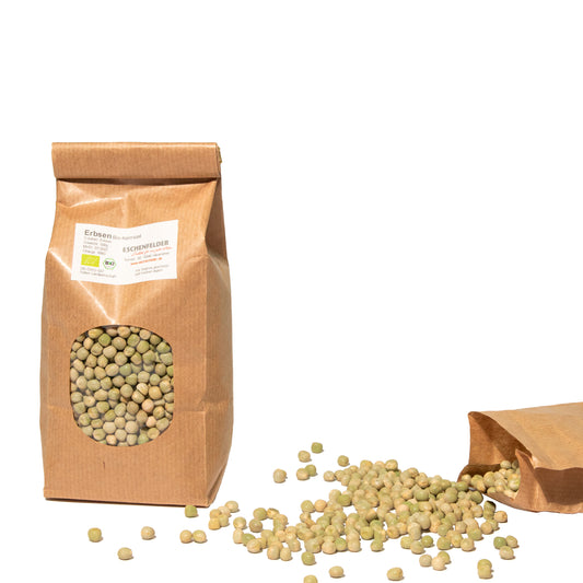 Eschenfelder luomu vihreä herne siemenet 500g idätyseen ja herneenversojen kasvattamiseen TerveysVoima verkkokaupasta
