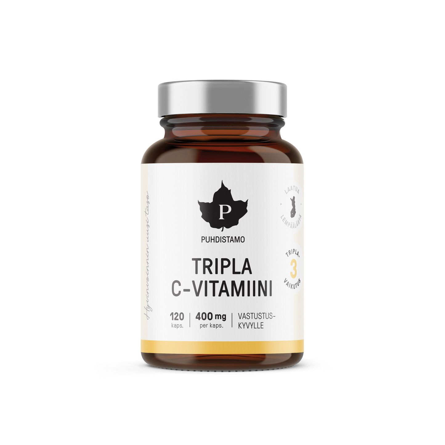 Puhdistamo Tripla C-vitamiini 120 kapselia - w2w hyvinvointi