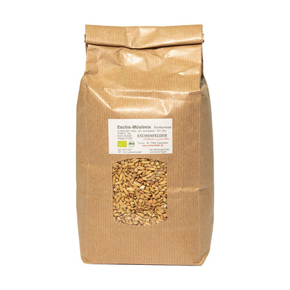 Eschenfelder Eschis müslisekoitus luomu 1kg - kaura tattari chia viljasekoitus hiutalepuristukseen TerveysVoima verkkokaupasta