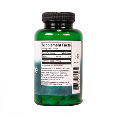 SWANSON L-karnitiini 500 mg 100 kapselia w2w terveys ja hyvinvointi verkkokauppa