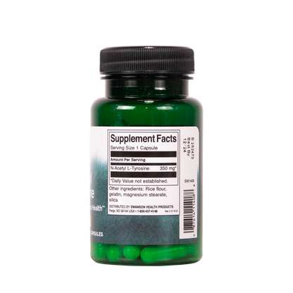 SWANSON N-asetyyli L-tyrosiini 350mg 60 kapselia w2w terveys ja hyvinvointi verkkokauppa