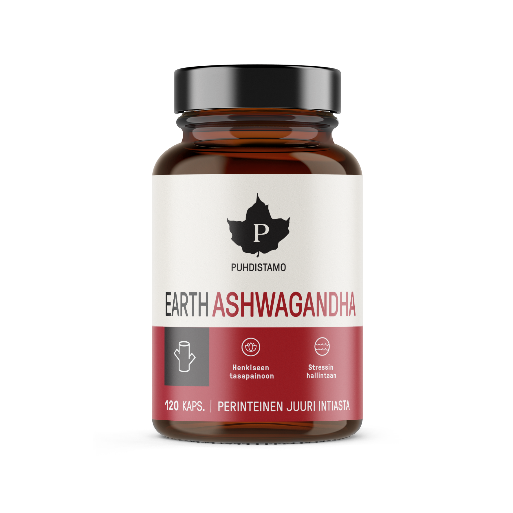 Puhdistamo EARTH Ashwagandha 120 kapselia w2w terveys ja hyvinvointi verkkokauppa