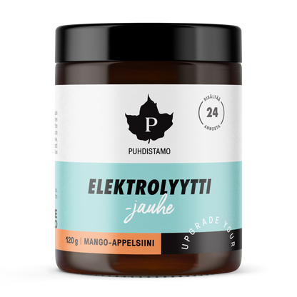 Puhdistamo Elektrolyyttijauhe - Mango-Appelsiini - 120 g - w2w terveys ja hyvinvointi
