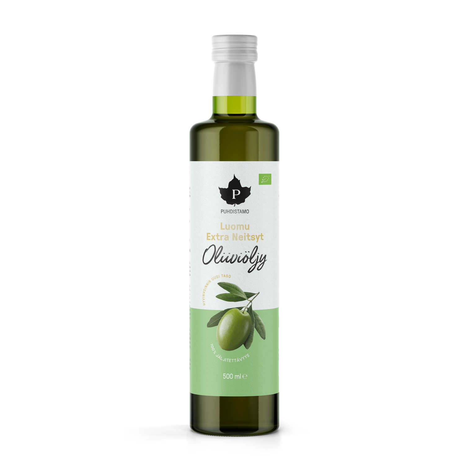 w2w terveys ja hyvinvointi Puhdistamo Luomu Extra Neitsyt Oliiviöljy 500 ml