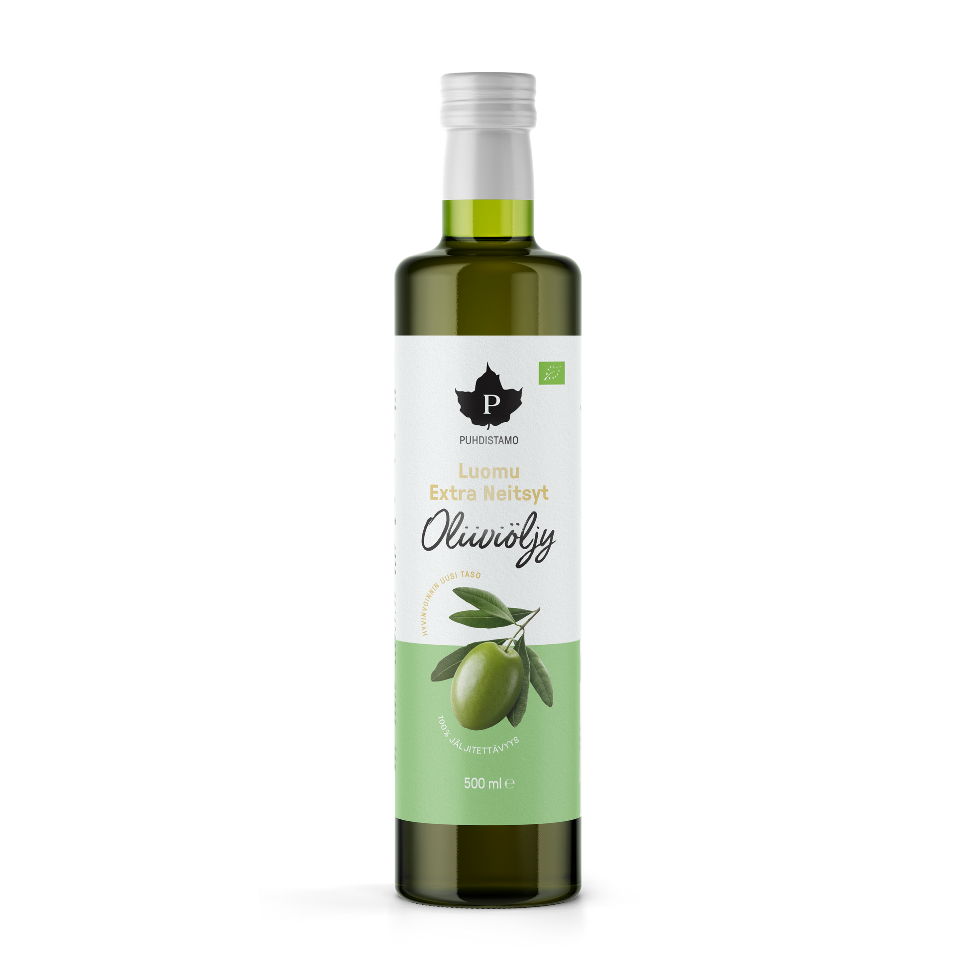 w2w terveys ja hyvinvointi Puhdistamo Luomu Extra Neitsyt Oliiviöljy 500 ml