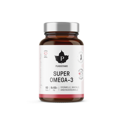 Puhdistamo Super Omega-3 60 kapselia - w2w terveys ja hyvinvointi